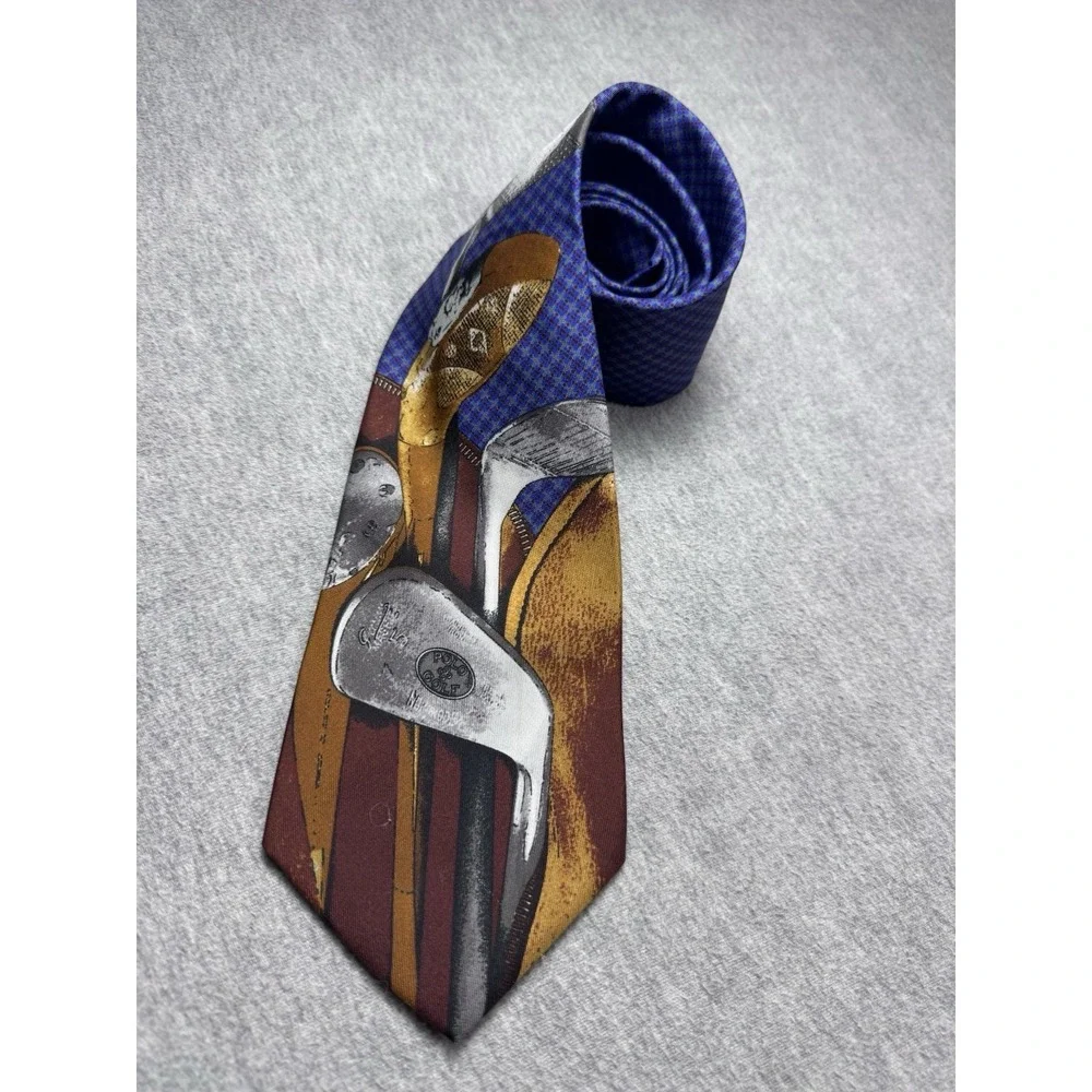 RARE Vintage Polo by Ralph Lauren for Nordstrom Tie Made In USA Golf Clubs